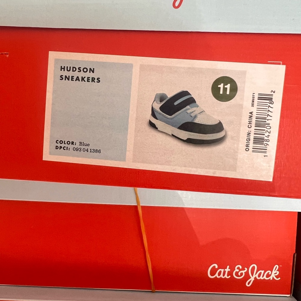Cat & Jack Kids' Navy and White Sneakers Size 11 - Picture 5 of 5